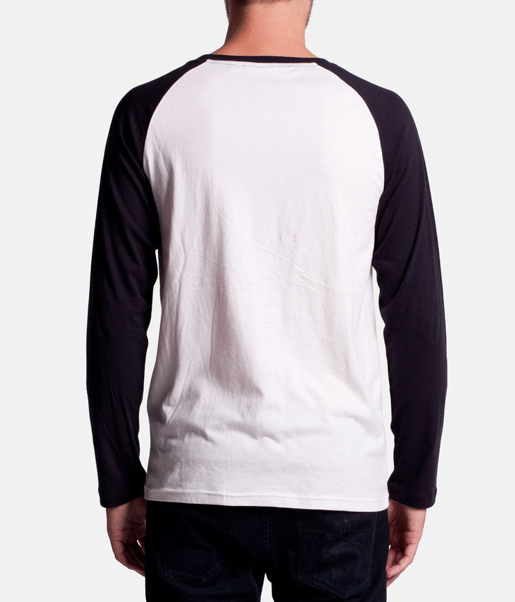 TEXT RAGLAN T-SHIRT BLACK