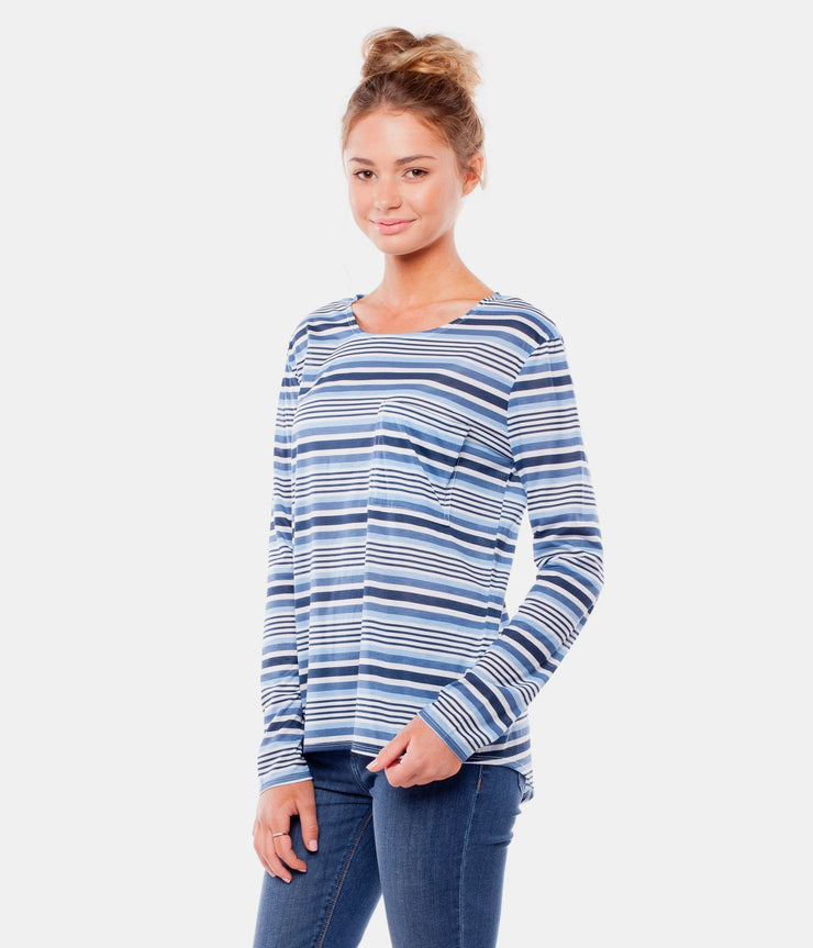 STROKES L/S TOP BLUE