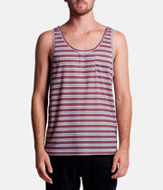 EVERYDAY STRIPE SINGLET VINTAGE RED
