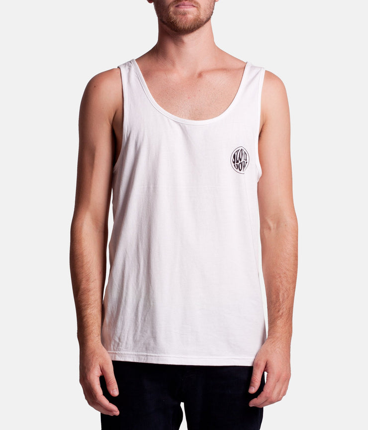 SLOW DOWN SINGLET WHITE