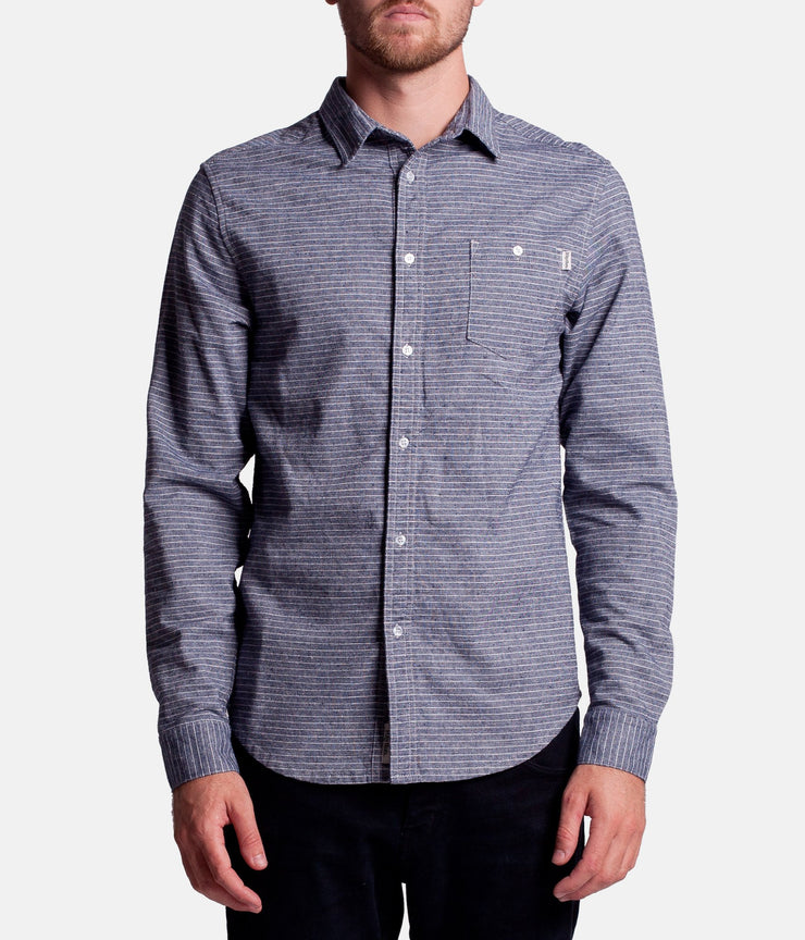 NEEDLES LS SHIRT NAVY
