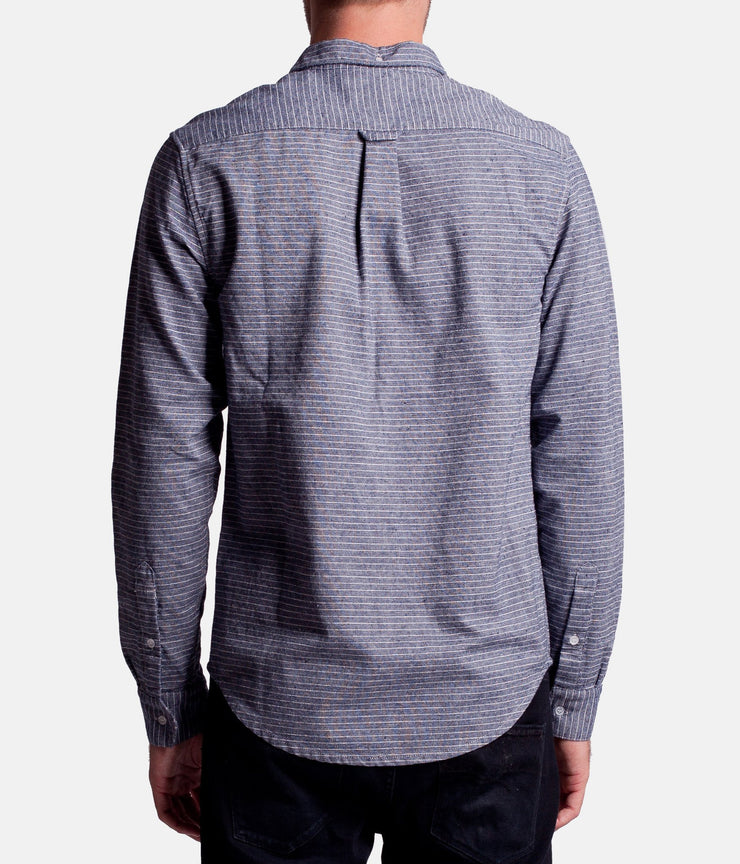 NEEDLES LS SHIRT NAVY