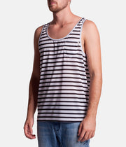 EVERYDAY STRIPE SINGLET CLASSIC NAVY