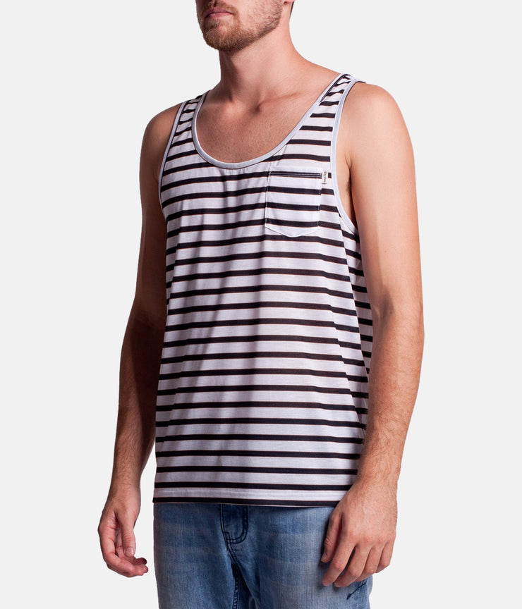 EVERYDAY STRIPE SINGLET CLASSIC NAVY