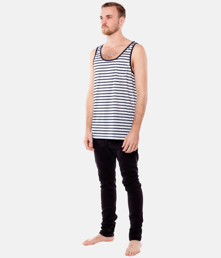 STANDARD STRIPE SINGLET NAVY