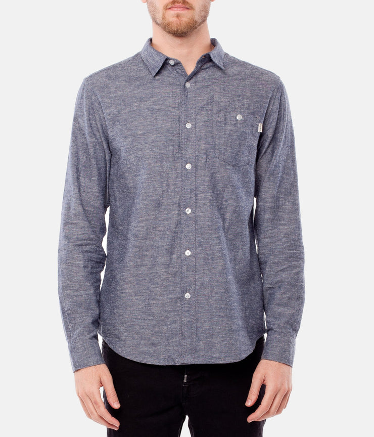 COLLINS LS SHIRT BLUE