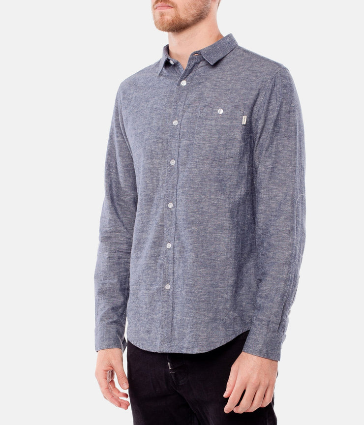 COLLINS LS SHIRT BLUE