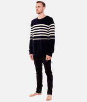 COLLINS STRIPE KNIT NAVY