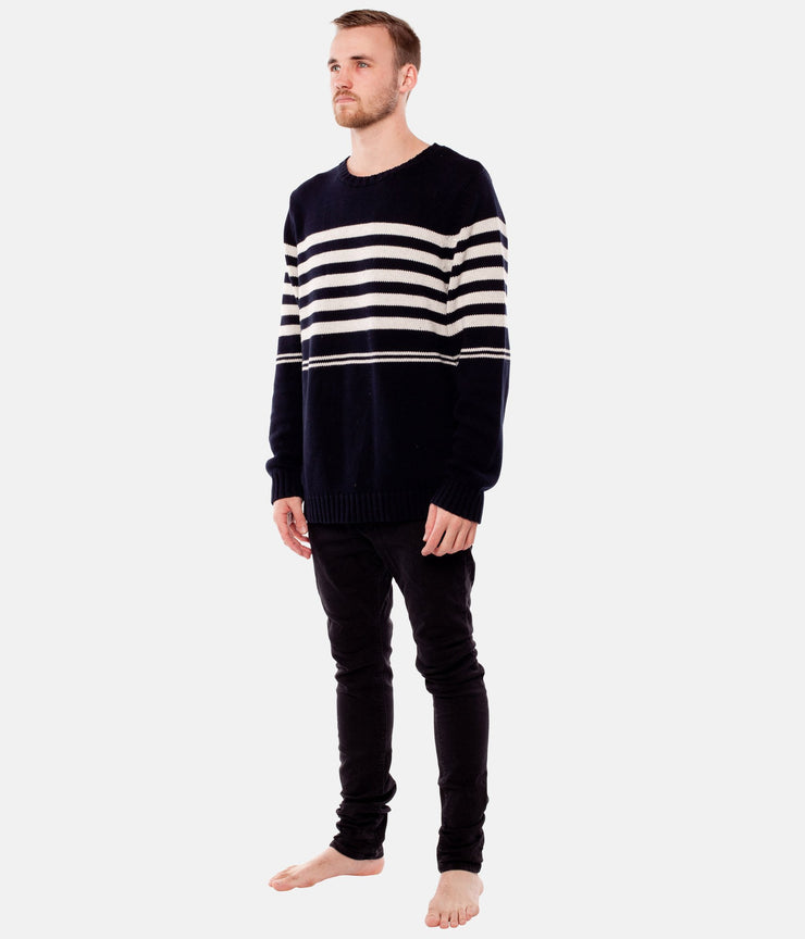 COLLINS STRIPE KNIT NAVY