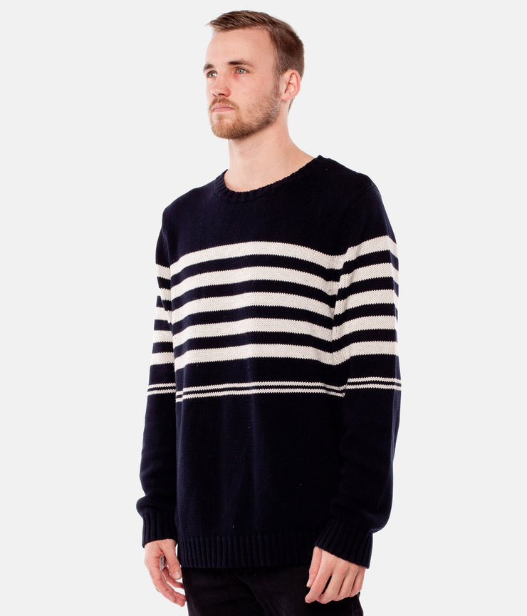 COLLINS STRIPE KNIT NAVY