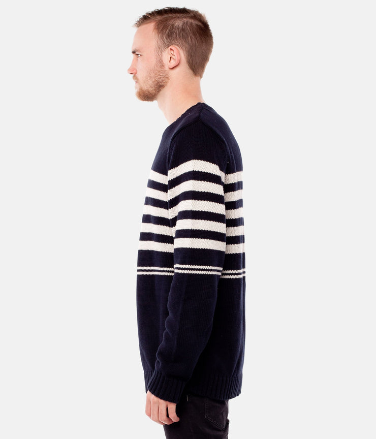 COLLINS STRIPE KNIT NAVY