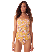ANTIGUA BANDEAU ONEPIECE MUSTARD