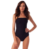 PALM SPRINGS BANDEAU ONE PIECE BLACK