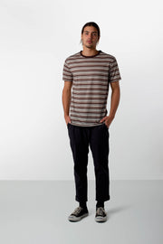 EVERYDAY STRIPE T-SHIRT PANAMA BROWN