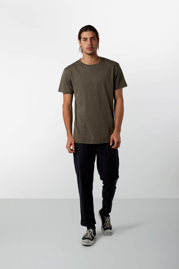 BASIC SLUB T-SHIRT OLIVE
