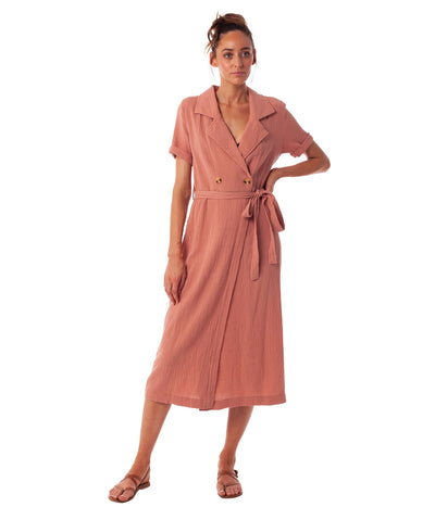 CAMILLE WRAP DRESS SUNBURN