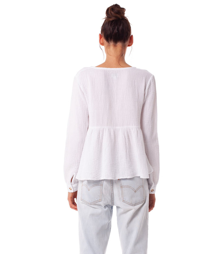 CAMILLE L/S TOP WHITE