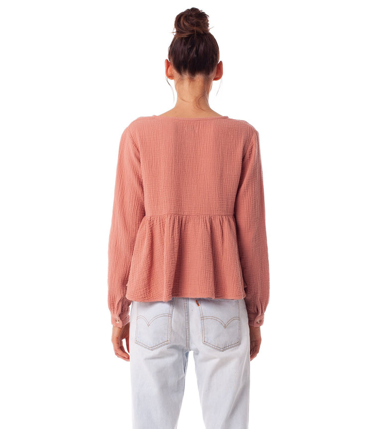 CAMILLE L/S TOP SUNBURN