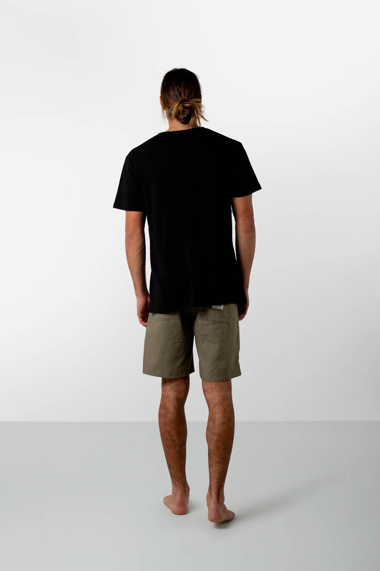 LINEN BUNKER WALKSHORT OLIVE