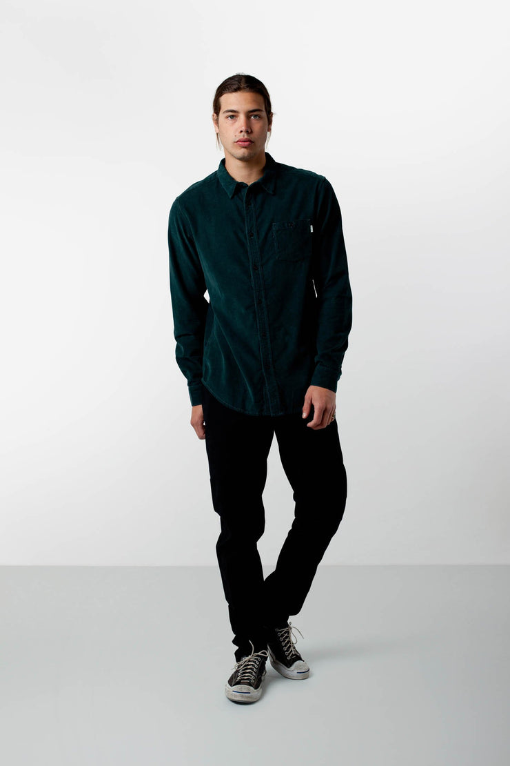 CORDUROY LS SHIRT PETROL