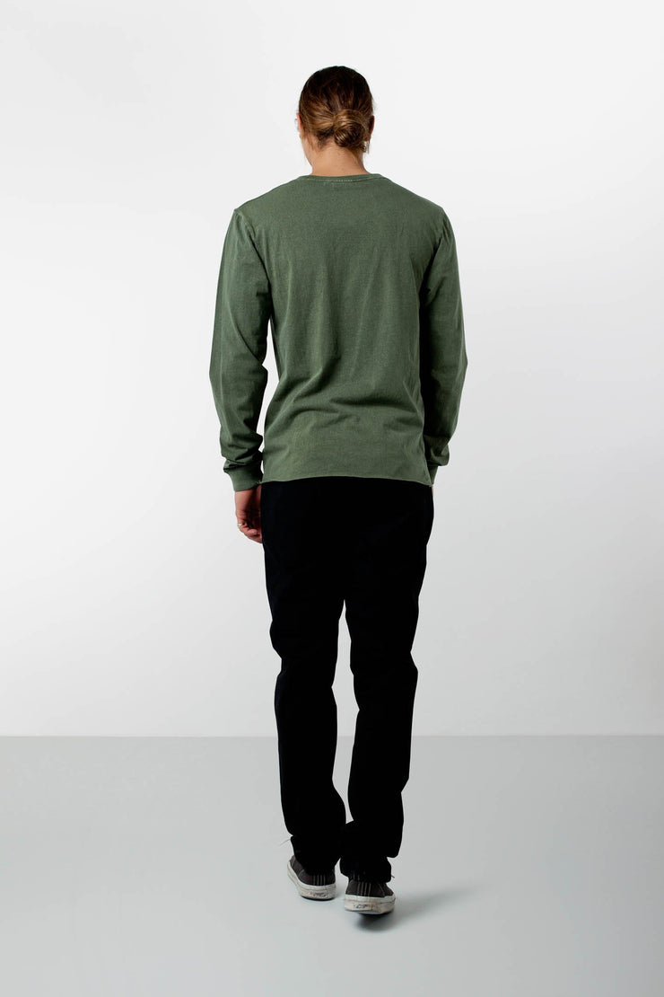 EVERDAY WASH LS T-SHIRT OLIVE