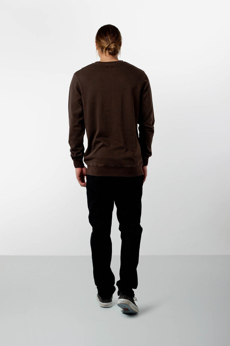 WASHED OUT PULLOVER VINTAGE BROWN