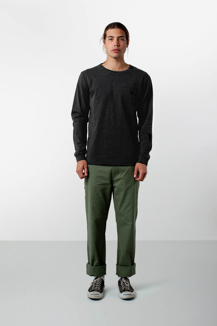 EVERYDAY WASH LS T-SHIRT VINTAGE CHARCOAL