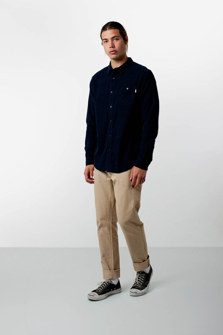CORDUROY LS SHIRT DARK NAVY