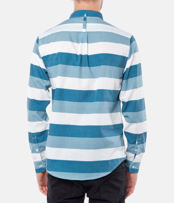 BOSTON STRIPE LS SHIRT BLUE