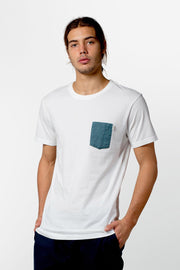BASIC T-SHIRT WHITE / TEAL