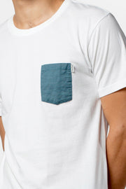 BASIC T-SHIRT WHITE / TEAL