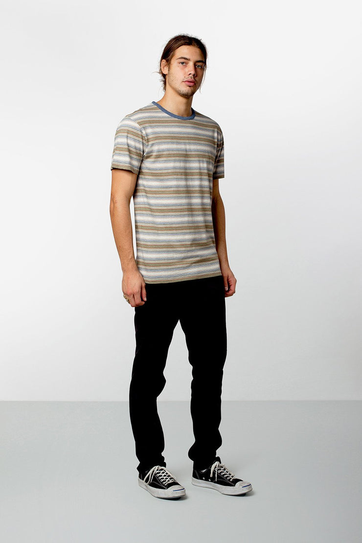EVERYDAY STRIPE T-SHIRT DUSTED OLIVE