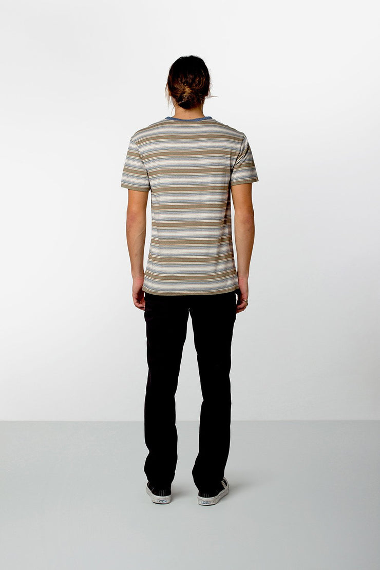 EVERYDAY STRIPE T-SHIRT DUSTED OLIVE