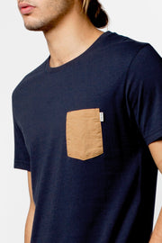 BASIC T-SHIRT NAVY / TAN