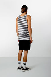 EVERYDAY STRIPE SINGLET CLASSIC CHARCOAL