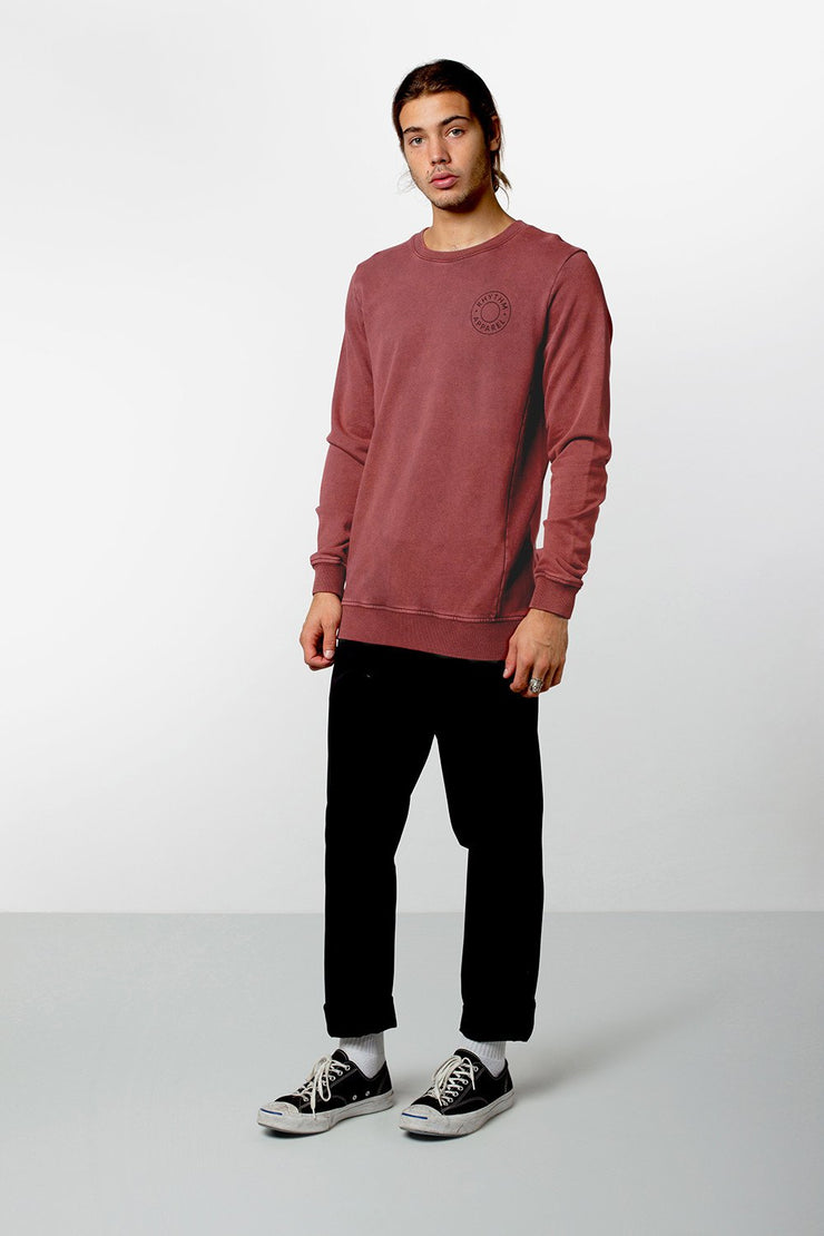 WASHED OUT PULLOVER VINTAGE RED