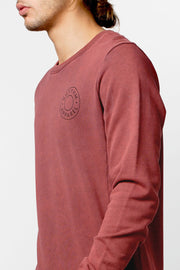 WASHED OUT PULLOVER VINTAGE RED