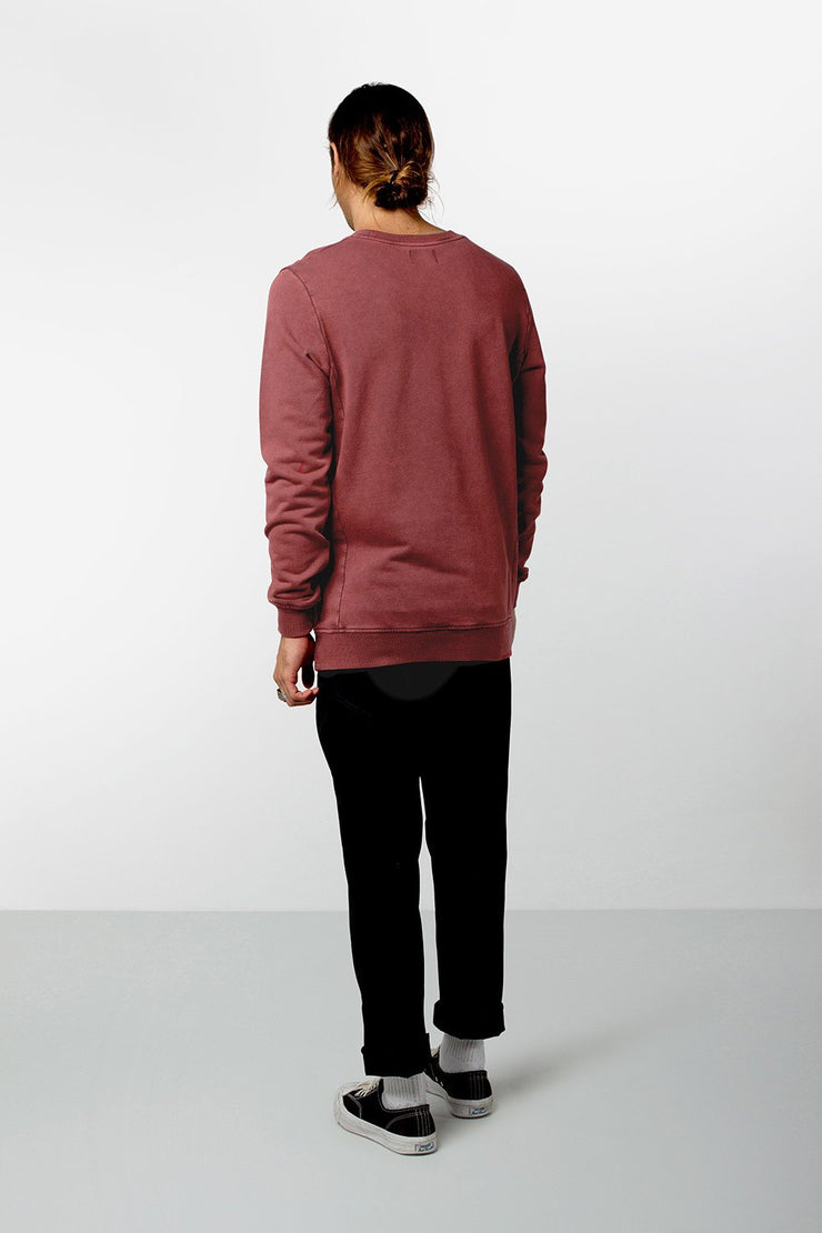 WASHED OUT PULLOVER VINTAGE RED