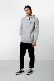 LABEL HOOD GREY MARLE