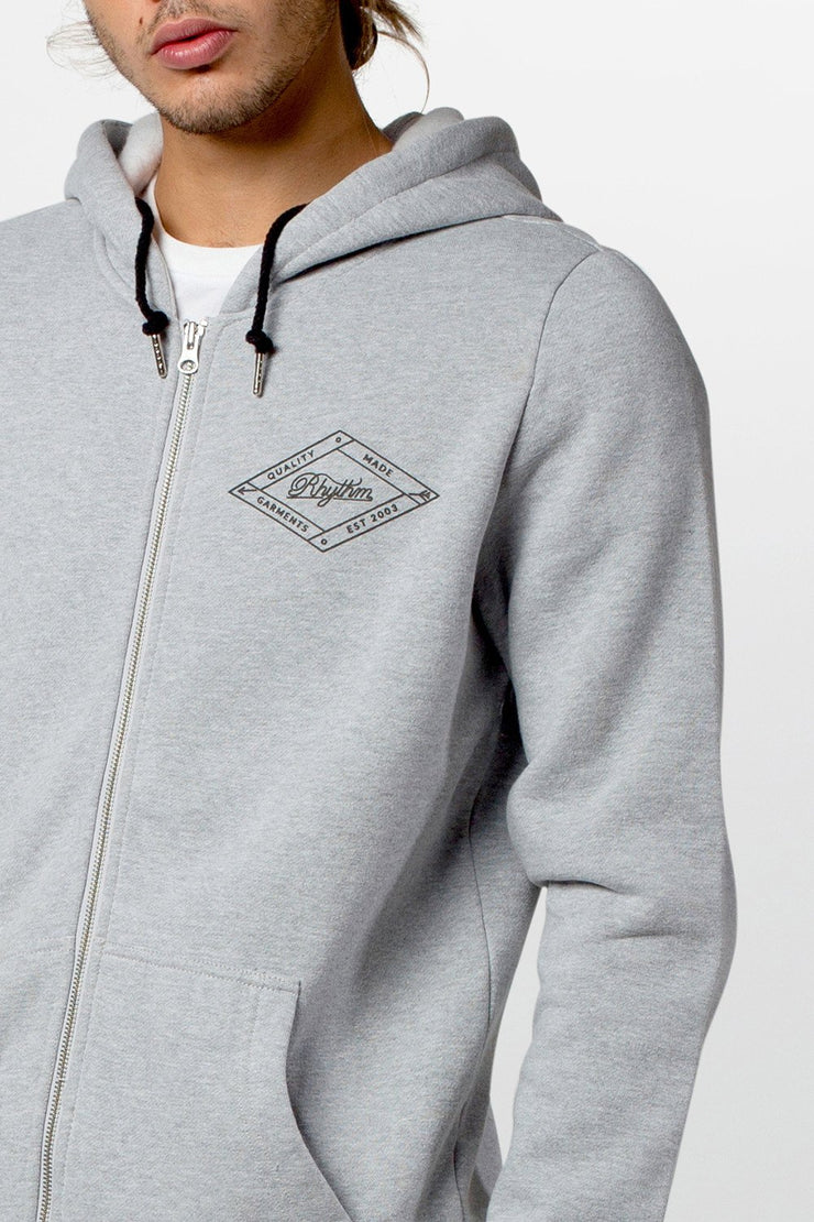 LABEL HOOD GREY MARLE