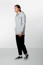 LABEL HOOD GREY MARLE