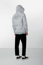 LABEL HOOD GREY MARLE