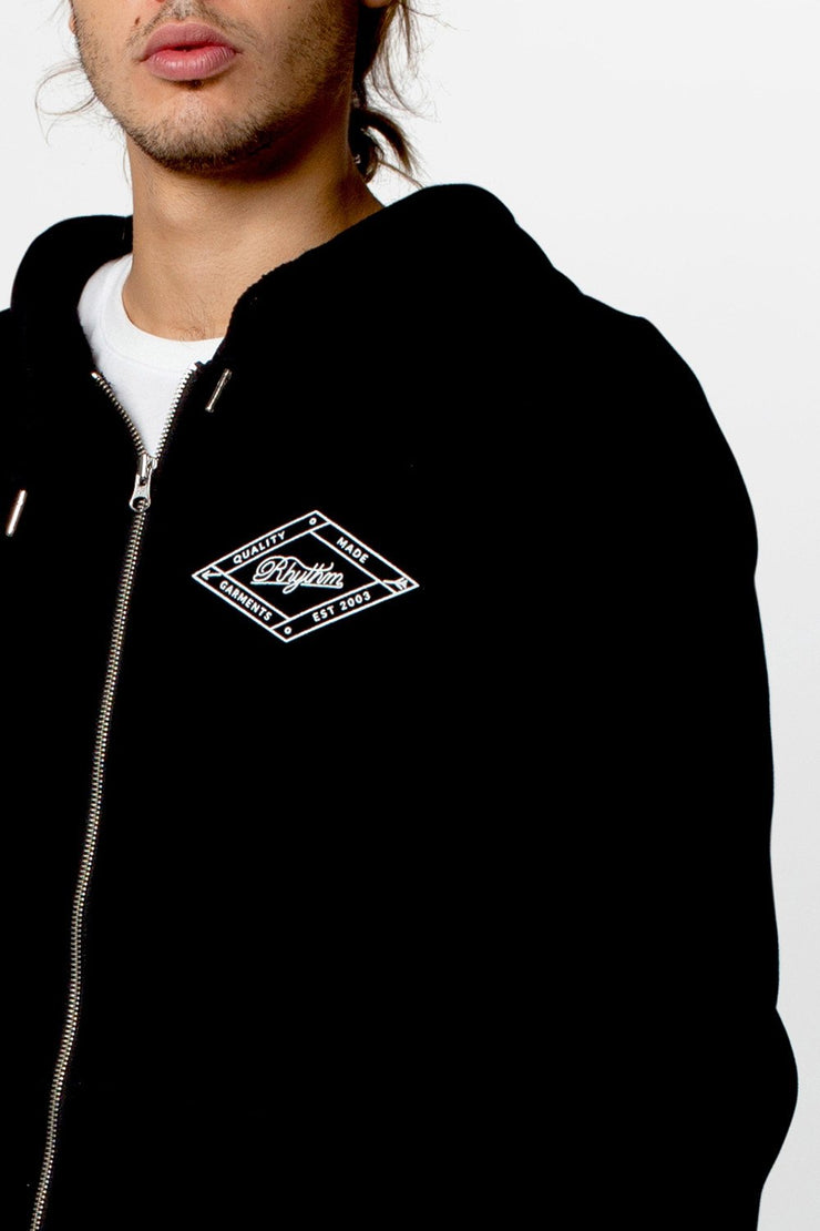 LABEL HOOD BLACK