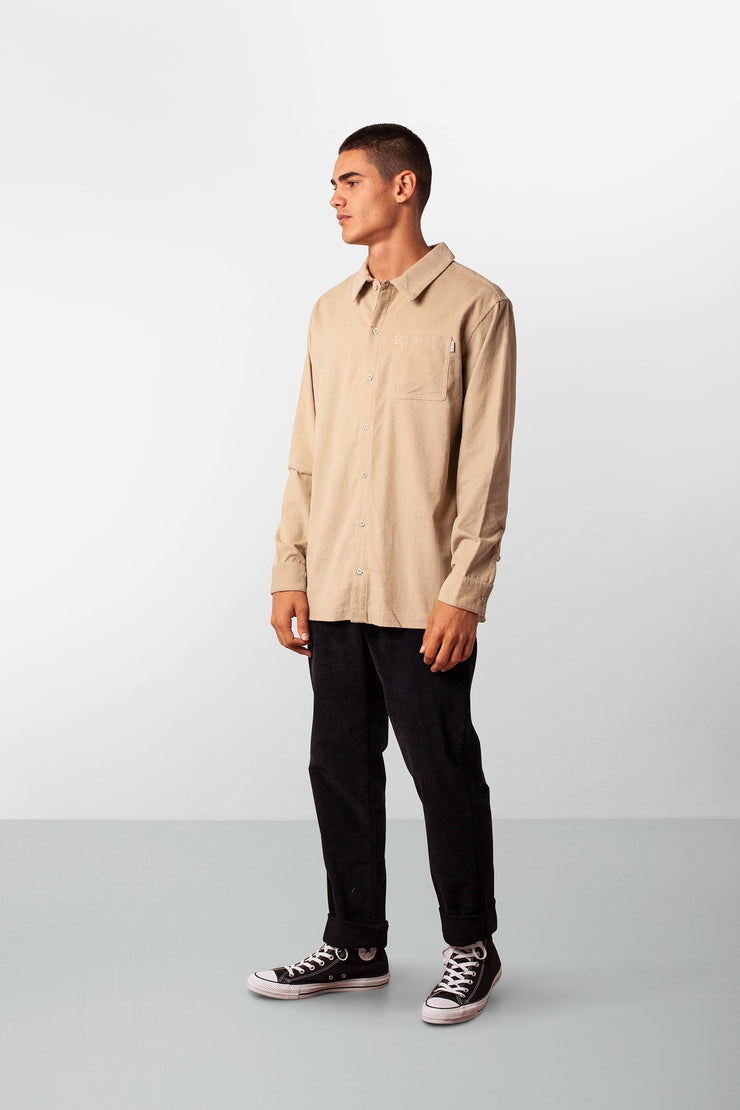 CORDUROY LS SHIRT NATURAL