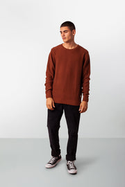 TEXTURED KNIT VINTAGE BROWN