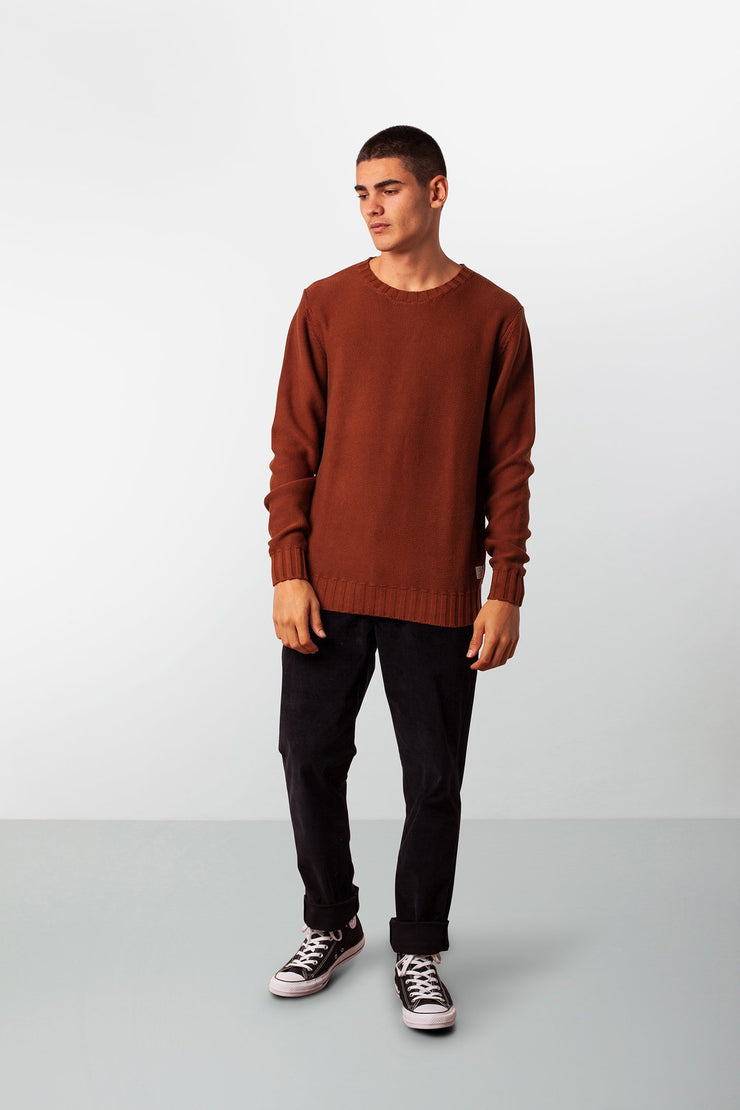 TEXTURED KNIT VINTAGE BROWN