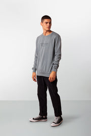 WASHED OUT PULLOVER STONE BLUE