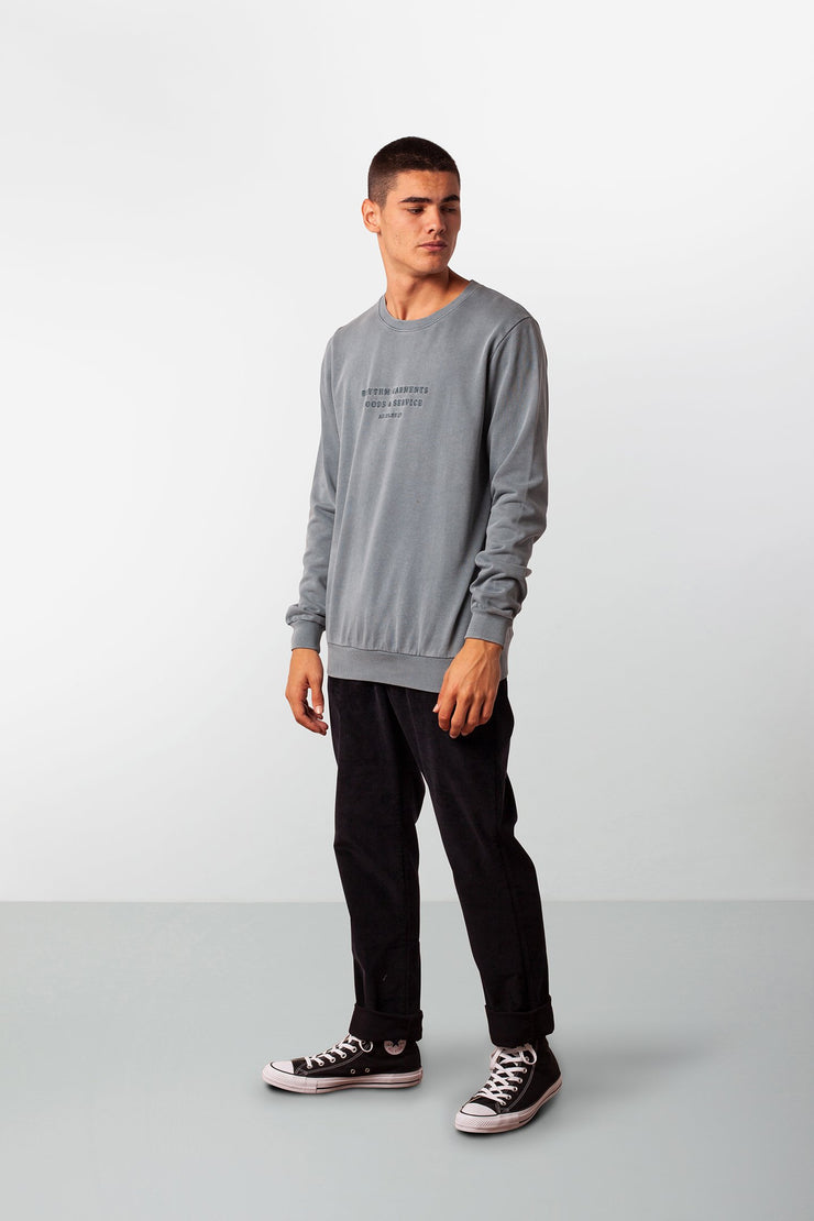 WASHED OUT PULLOVER STONE BLUE
