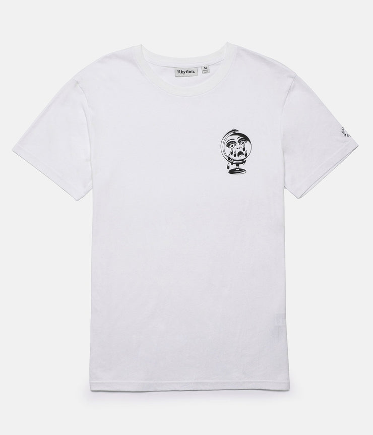 CRYING GLOBE T-SHIRT WHITE
