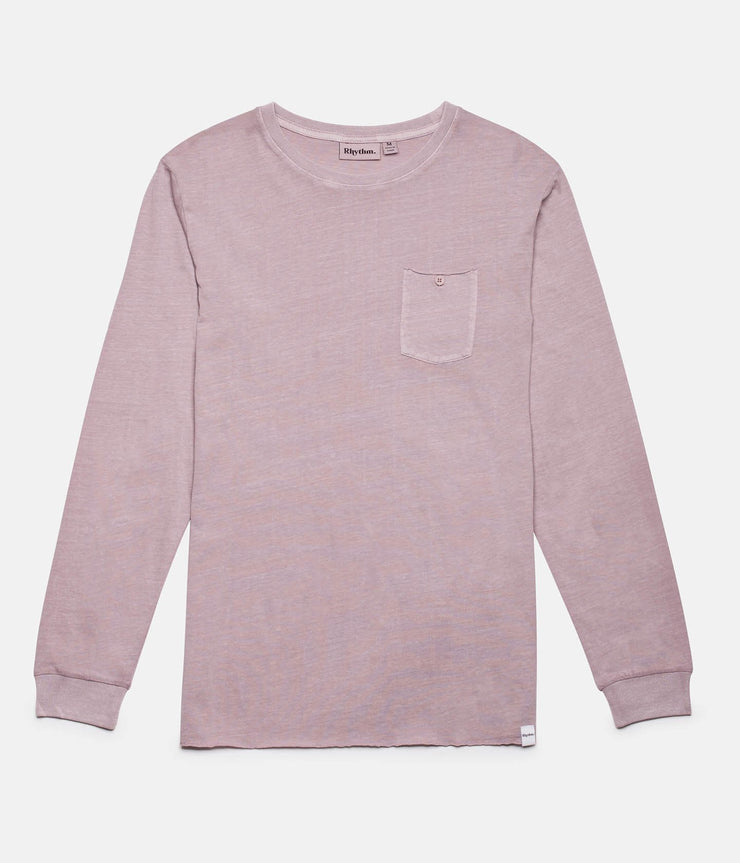 Rhythm Everyday Wash Ls T-Shirt Vintage Musk Front